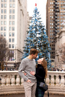 Jacob + Elizabeth at the Chicago Christmas Tree